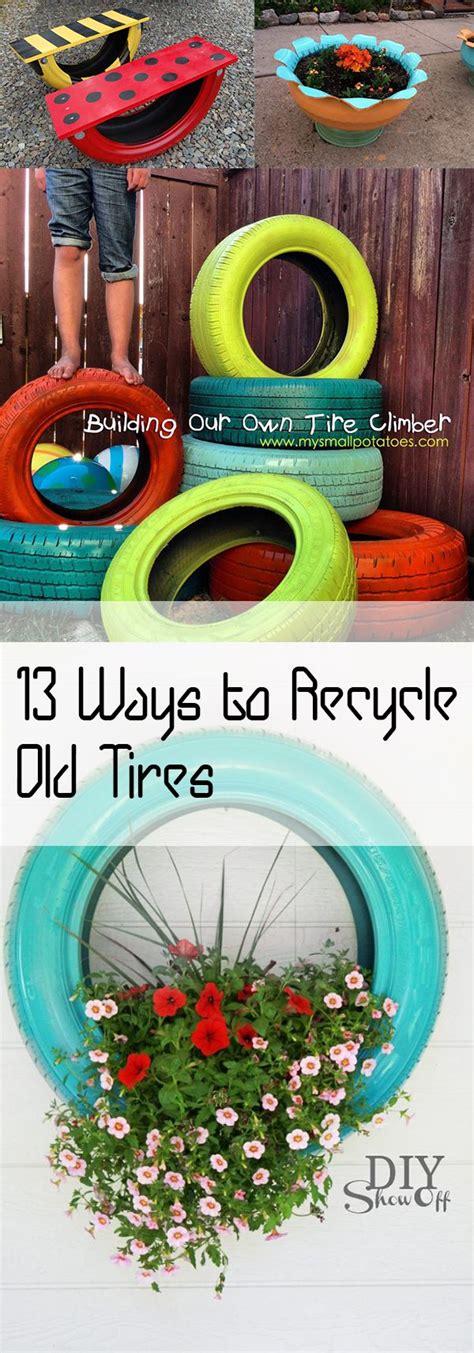 Make a super adorable and worth displaying flower shape planter out of an old tire efficiently. 13 Ways to Recycle Old Tires | Fler idéer om Trädgårdskonst, Utomhus och Förskola