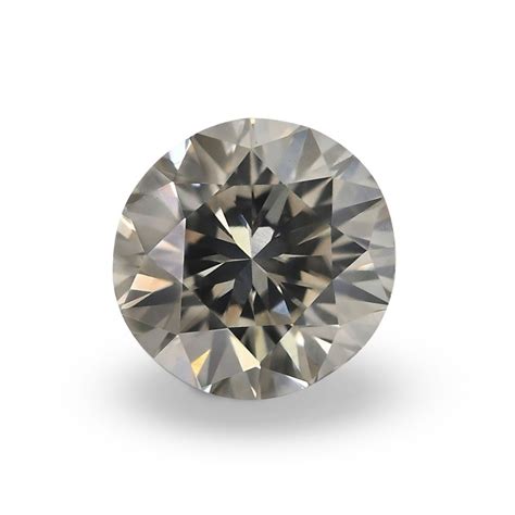 042 Carat Fancy Gray Diamond Round Shape Si1 Clarity Gia Sku 400306