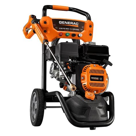 Generac 3100 Psi 24 Gpm Gas Pressure Washer With Variable Psi Gun 7019