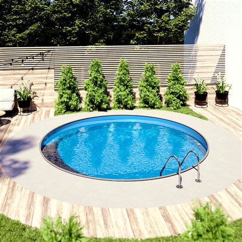 Piscine Enterrée En Kit Circulaire Skyblue Relax 700 H150 Piscines