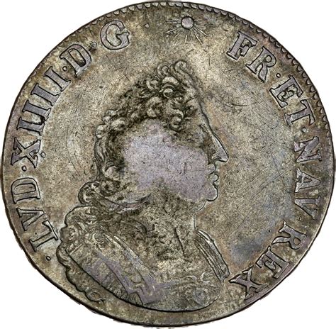 Louis Xiv 1643 1715 Écu De Flandre Aux Insignes 1er T