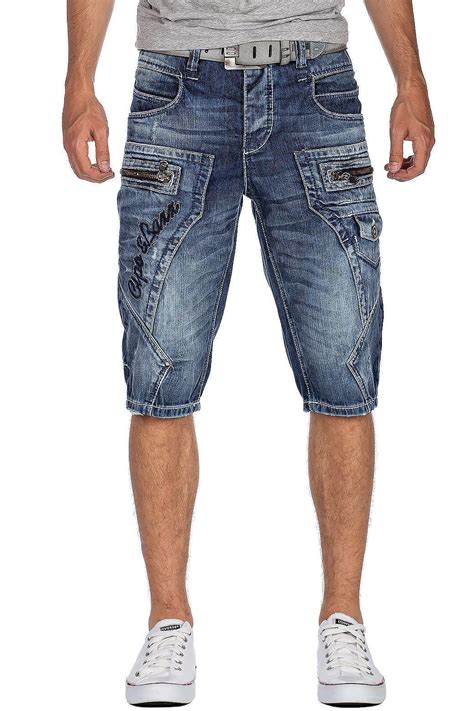 Mens Jeans Shorts Capri Short Pants Denim Jogging Bermuda Stretch