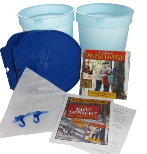 Kids Maple Tree Tapping Kit Buckets Lids Taps Book Start A