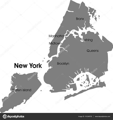 New York City Map — Stock Photo © Vabadov 151248722