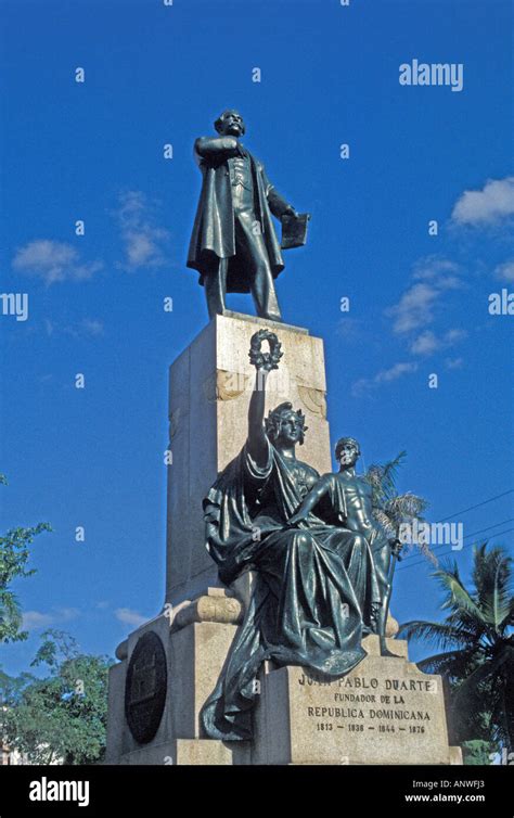 Statue Of Juan Pablo Duarte Dominican Republic Santo Domingo Stock