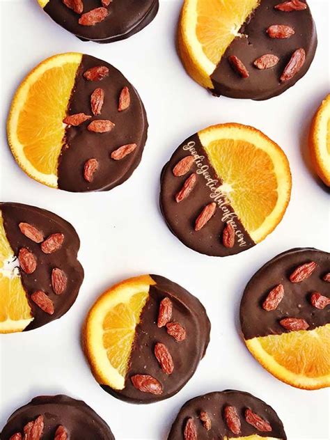 Dark Chocolate Dipped Orange Slices Goodie Goodie Gluten Free