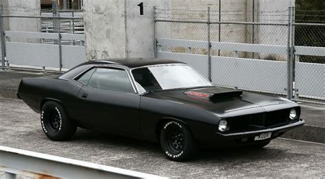Sinister Looking Blacked Out Cuda Muscle Cars Classic Cars Muscle