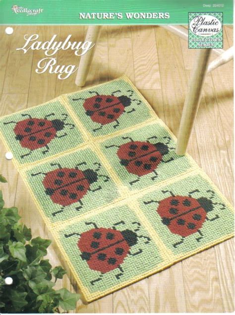 Ladybug Rug Plastic Canvas Pattern Needlecraft Shop Etsy