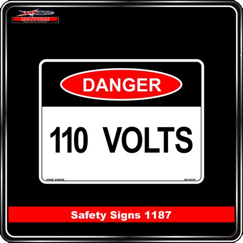 Danger 110 Volts Safety Sign 1187 Performance Decals And Signage