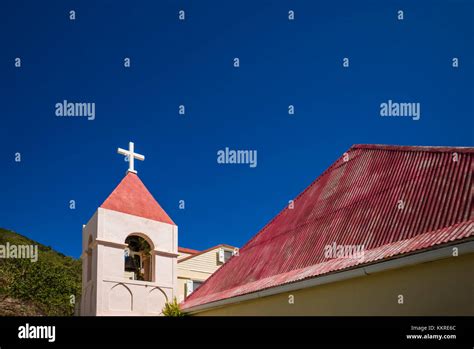 Us Virgin Islands St John Coral Bay Emmaus Moravian Church Stock