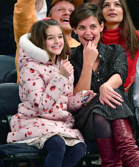 Katie Holmes Daughter Suri Cruise Laugh At Basketball Game In Nyc Us Weekly