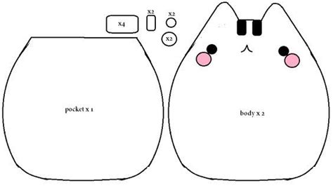 Place the main body pattern of the template. Diy Cat Plushie, Diy Kawaii Plushies, Diy Plushies Kawaii ...