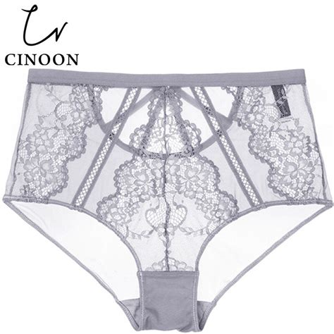 Buy Cinoon Lace Briefs High Waist Panties Elasticity