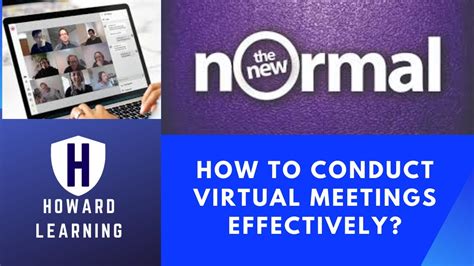 How To Conduct Virtual Meetings Effectively Youtube