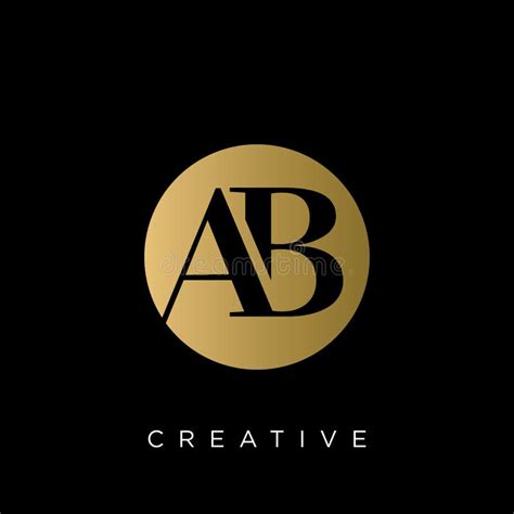 Ab Initials Luxury Logo Design Vector Stock Illustration Illustration