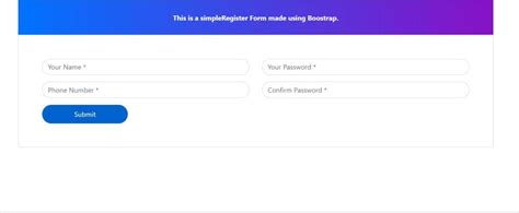15 Bootstrap Registration Form Template Examples Onaircode