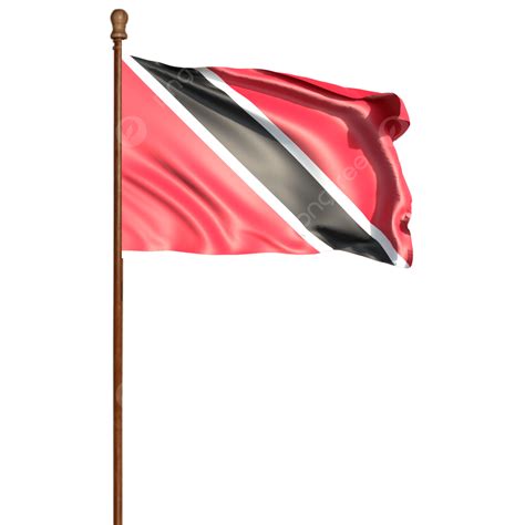 Trinidad And Tobago Flag With Pole Png Vector Psd And Clipart With