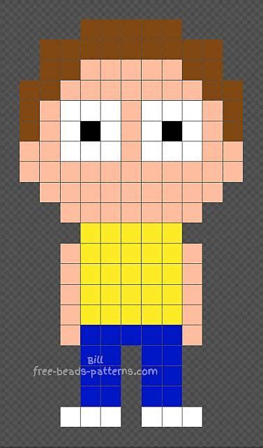 Morty From Netflix Rick And Morty Hama Beads Design 11x20 Pixel Art