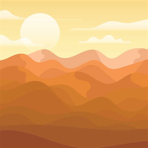 Desert Landscape Illustration - Download Free Vectors, Clipart Graphics & Vector Art