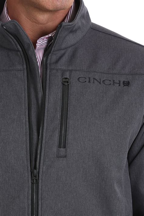 Cinch Jeans Mens Textured Bonded Jacket Heather Gray
