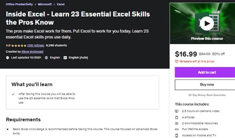 17 Best Excel Training Online Classes And Courses