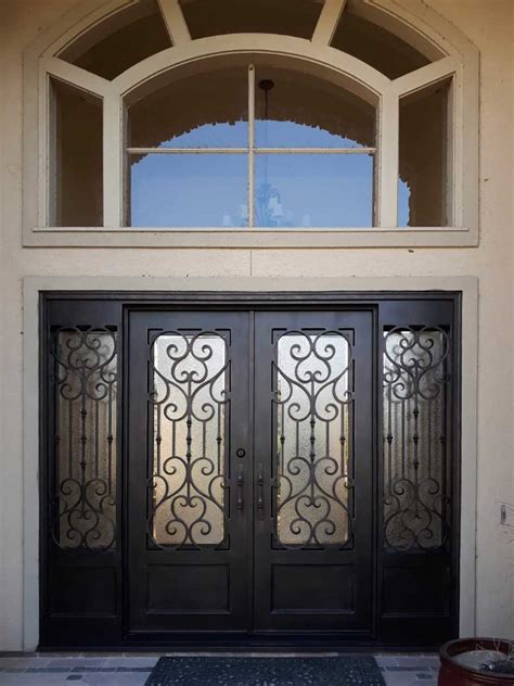 Aandm Iron Doors Double Doors With Sidelights