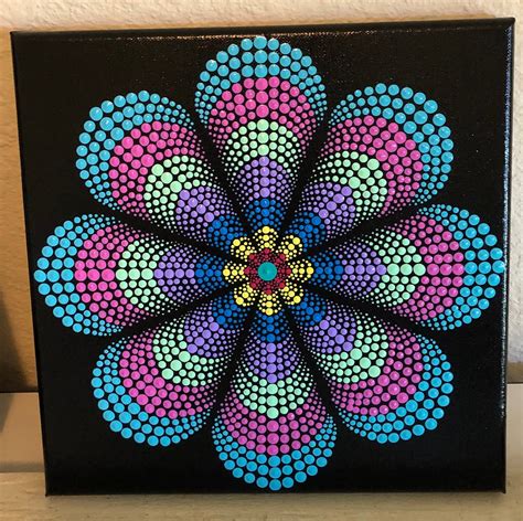 Mandala Dot Art Stencil 10x10 Reusable Flexible Etsy Mandala De