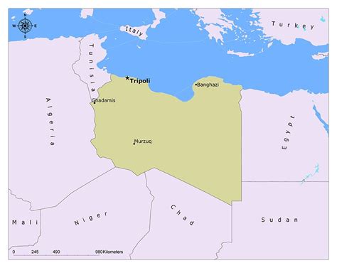 Tripoli World Map