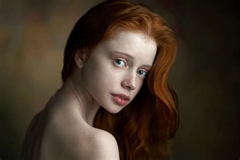 Portrait Freckles Russia The Beauty Redhead Alexander Vinogradov