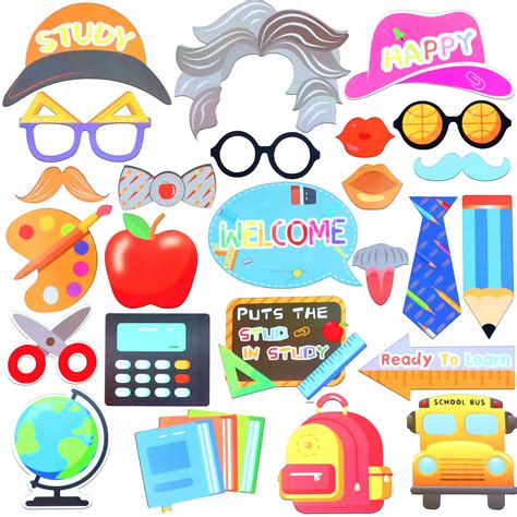 Buy Katchon Back To School Photo Booth Props Big Pack Of 25 Back