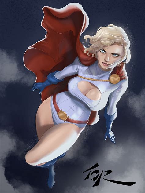 Hd Wallpaper Power Girl Dc Comics Cleavage Superman Women Blond
