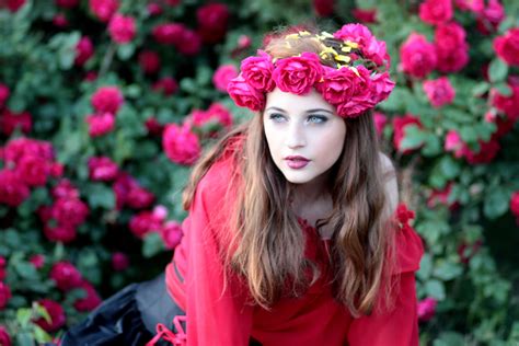 Free Images Plant Girl Hair Flower Red Fashion Clothing Pink