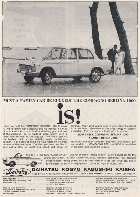 1966 Daihatsu Compagno Sedan Spider Ad Australia Flickr