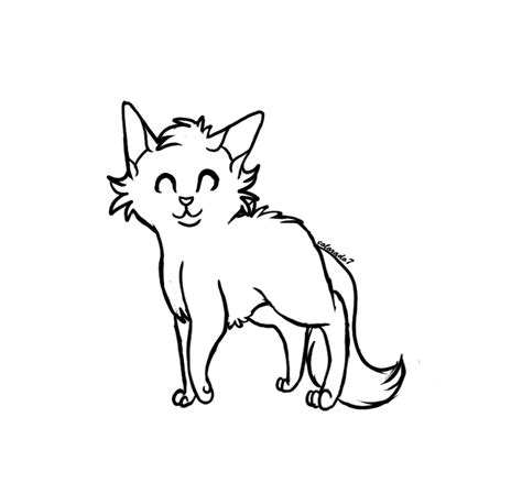 long Haired cat Lineart by collie-rado on DeviantArt