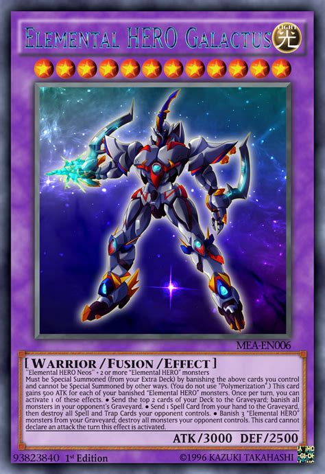 Kann mir jemand ein gutes elementarhelden deck zeigen? Elemental HERO Galactus by LightKeybladeMaster on DeviantArt
