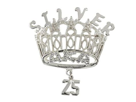 Silver Star Crystal Crown Brooch Arvensis Crystal Jewelry Silver