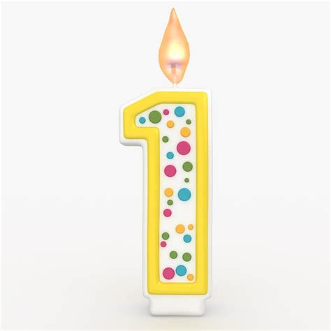 Realistic Number Candles 1 3ds