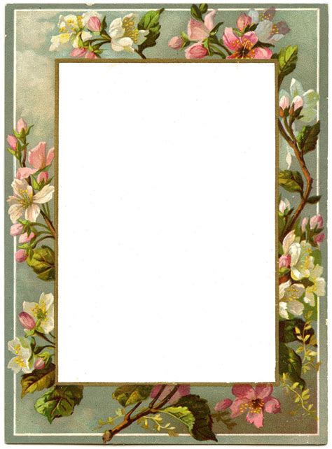Blossoms Frames Vintage Blossoms French Menu Vintage French Fairies