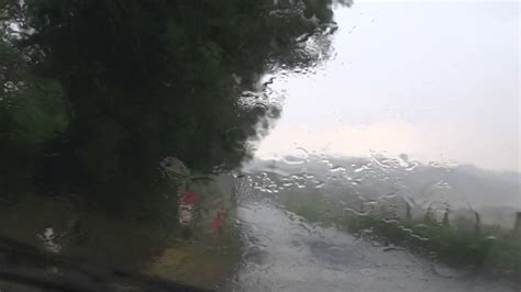 Heavy Rain On The Road To Perth Perthshire Scotland Youtube