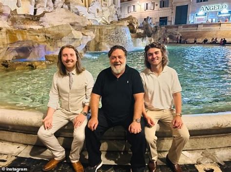 russell crowe s ex wife danielle spencer shares rare candid photo of the actor with their sons