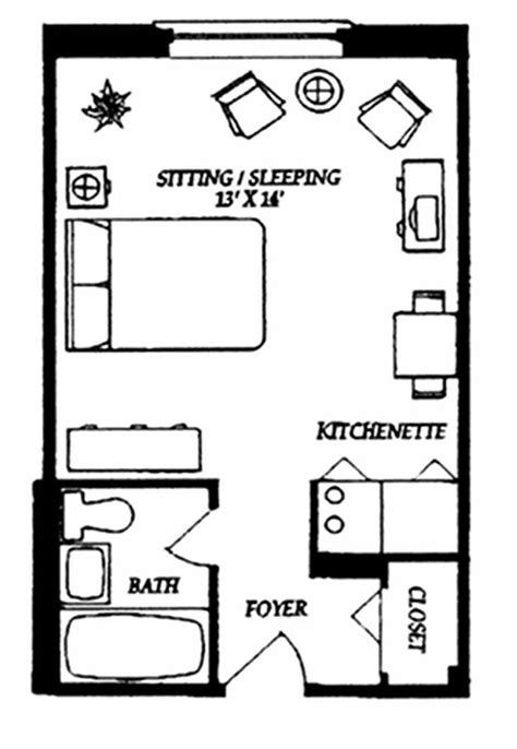 12 Small Apartment Bedroom Floor Plans Layout Studio Apartment Floor