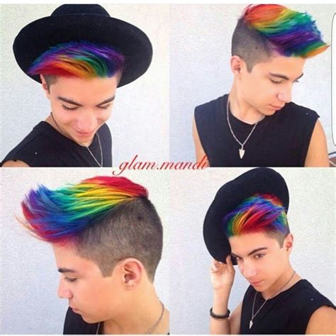 Pin By Eevee Mew On Epic Hair Men Hair Color Rainbow Hair Color