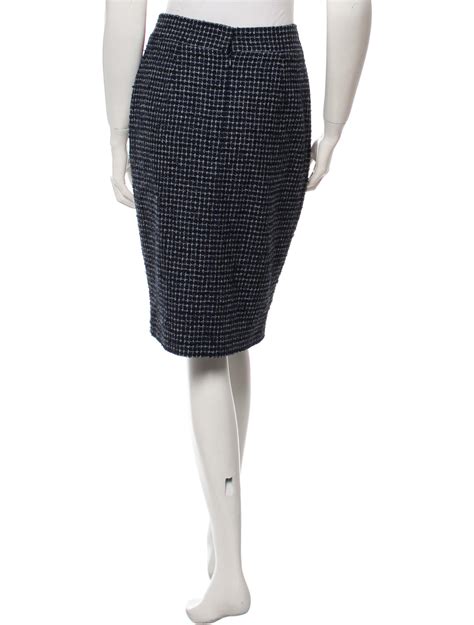 Chanel Tweed Pencil Skirt Clothing Cha108216 The Realreal
