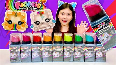Unboxing Poopsie Rainbow Surprise Makeup Surprise Create Diy Slime