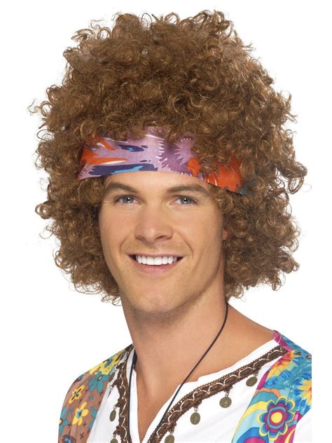 Afro 60s Hippie Brown Wig Disguises Costumes Hire And Sales