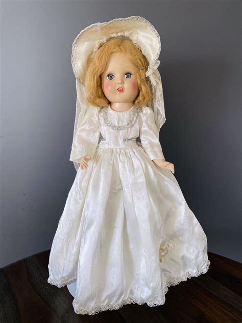 Vintage Horsman Bride Doll Hard Plastic All Original 16” Vintage