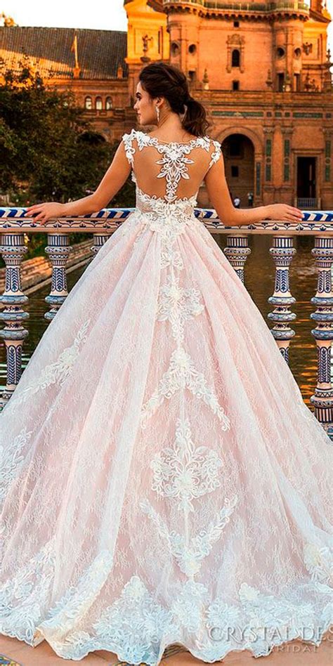 A lace wedding dress with sleeves will also help display the beauty and intricacy of the lace pattern itself. 18 Pink Wedding Dresses You Like Immediatly | Wedding ...