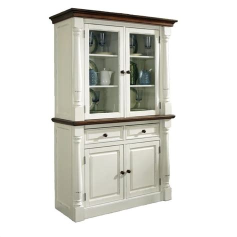 Buffet And Hutch In White And Oak Finish 5020 617