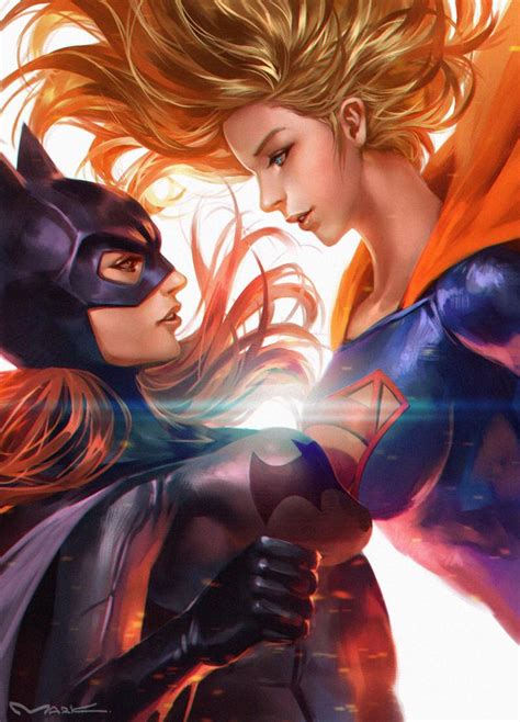 Batgirl And Supergirl Dc Comics Art Superhero Art