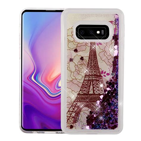 For Samsung Galaxy S10e Case By Insten Quicksand Glitter Eiffel Tower